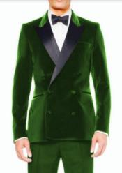  Mens Hunter Velvet Tuxedo Sport Coat - Velvet Suits Double Breasted Blazer