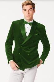  Style#-B6362 Mens Hunter Velvet Tuxedo Sport Coat - Velvet Suits Double Breasted