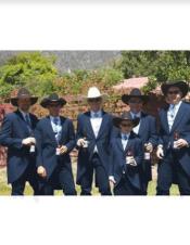  Country Tuxedos For Weddings Mens Traje Vaquero Western Suit and Tuxedo Navy