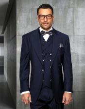  Mens Big and Tall Size Suits - Plus Size Mens Sapphire Suit - Peak Lapel Ticket Pocket
