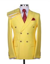  Mens Suits With Gold Buttons - Yellow