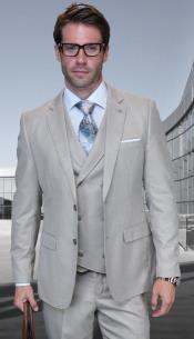  Mens Suit Super 150 Italian Wool Fabric Suit - Tan
