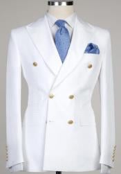  White Suit With Gold Buttons