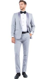  Light Grey Tuxedo - Silver Suit - Wedding Tuxedo