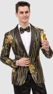 Gold Suit - Black And Gold Suit - Mens Suits $99Up