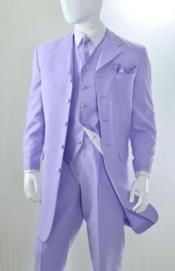  Mens Lavender Zoot Suit Long Jacket 3 Piece