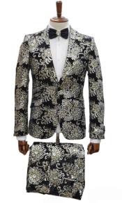  Gold Tuxedos - Paisley Suits - Prom Suits - Wedding Tuxedos Suits