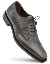  Mezlan Mens Shoes Gray Leather Oxford Postdam