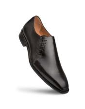  Mezlan Designer Shoes Mens Black Luxury Side Lace Up Nicos