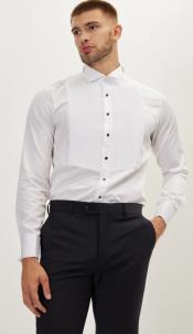  Mens Pure Cotton Collar Shirt - White