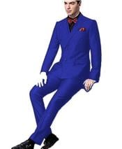  Ultra Slim Fit Double Breasted Royal Suit - Narrow Leg Pants -