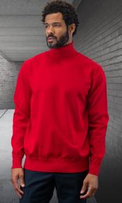  Mens Sweater Red - Wool and Cashmere Fabric
