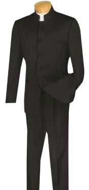  Wedding Groom Suit - Prom Tuxedo Suit - No Collar Weddig Tuxedo - Black