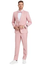  Prom Suit - Light Blush Prom Tuxedo - Summer Slim Fit Suits