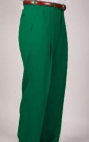  Dress Pleated Green Slacks