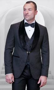  Groom Suit - Black Wedding Tuxedo