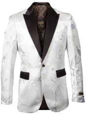  Mens Plus Size Blazers - Large Mens Blazers Big and Tall Blazer - Plus Size White ~ Silver