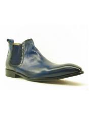  Deerskin Cowboy Boots - Blue ~ Black Deerskin Boots - Deer Boots - Deer Skin Boots