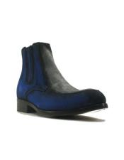  Deerskin Cowboy Boots - Cognac ~ Blue Deerskin Boots - Deer Boots