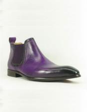  Deerskin Cowboy Boots - Purple ~ Black Deerskin Boots - Deer Boots - Deer Skin Boots