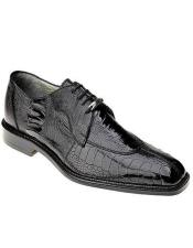  Belvedere Mens Black Ostrich Leg Shoes Oxford Siena