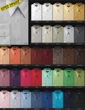  SKU#JA60382 5 Essential Dress Shirts (Colors : White - Black  - Light Blue - Lavender - Light