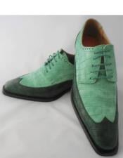 Mens Wingtip Dress Shoes Dark Green
