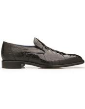  Style#R53 Belvedere Genova Genuine Alligator Shoes Black