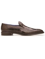  Style#R53 Belvedere Genova Genuine Alligator Shoes Chocolate Brown