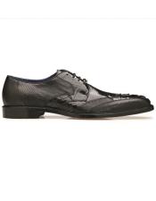  Style#1480 Belvedere Valter Caiman Crocodile and Lizard Shoes Black