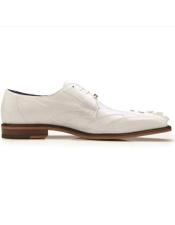  Style#1480 Belvedere Valter Caiman Crocodile and Lizard Shoes White