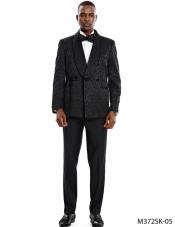  Floral Sportcoat - Big and Tall Tuxedo Dinner Jakcet - 2023 Fancy Black Blazer