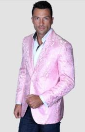  Pink Paisley Blazer - Mens Prom Tuxedo Jacket - Big and Tall