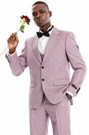  Summer Suits - Pinstripe Suit - Vested Suit - Dusty Rose