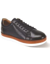  Mens Leather Shoe - Matching Sole Navy - 100% Percent Wool Fabric Suit - Worsted Wool Business Suit