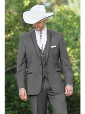  SKU#JA60894 Country Tuxedos For Weddings Mens Western Traje Vaquero Suit - Dark