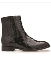  Style#R32 Belvedere Ivan Alligator Chelsea Boots Black