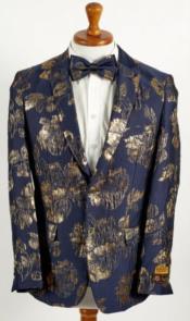  SKU#JA61339 Mend Gold and Blue Suit