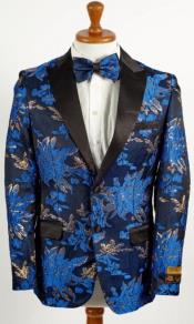  SKU#JA61344 Mend Gold and Blue Suit