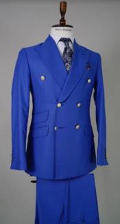  SKU#JA61357 Mend Gold and Blue Suit