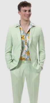  Mint Green Suit - Sage Green Linen Suit