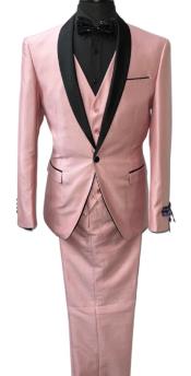  SKU#JA61429 Blush Tuxedo - Light Pink Tuxedo Suit