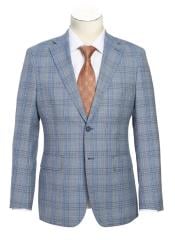  Real Suits - Business Suit By English Laundry Designer Brand - Light Gray with Blue