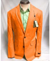  Mens Linen Blazer - Orange Linen Sport Coat - Summer Blazer
