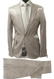  Rossiman Suit - Sateen Suit - Gray Shiny Suit