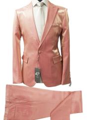  Rossiman Suit - Sateen Suit - Pink Shiny Suit