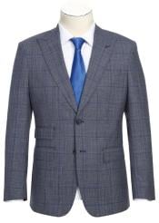 SKU#JA61612 Plaid Suit - Mens Windowpane Suit By English Laundry Designer Brand