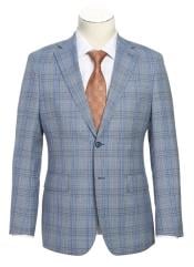  Plaid Suit - Mens Windowpane Suit By English Laundry Designer Brand - Light Gray