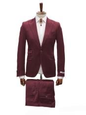  Mens Shiny Blazer - Rose Gold Sateen Vested Suit
