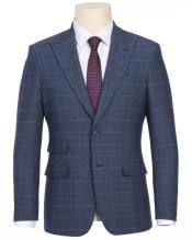  SKU#JA61753 Plaid Suit - Mens Windowpane Suit By English Laundry Designer Brand